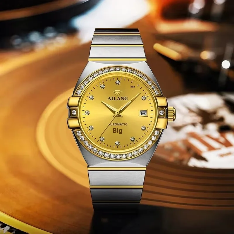 

AILANG Luxury Business Man Wristwatch Waterproof Luminous Date Men Watch Stainless Steel Fashion Mechanical Watches For Men