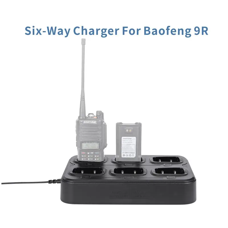 

Original BAOFENG Walkie-talkie Six-Way Charger Stand Multi Rapid Charger Desktop For UV-9R/XR UV-9RPlus UV-9RPRO GMRS-9R UV-82WP