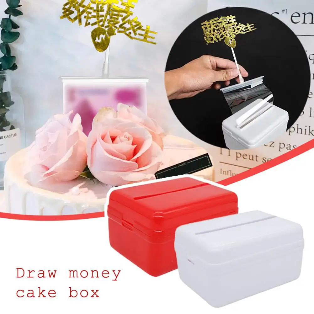 Cake Money Pulling Box Creative Cake Making Mold Funny Reusable Party Draw Baking Cake Money Decoration Box Cake Decoration P9G6