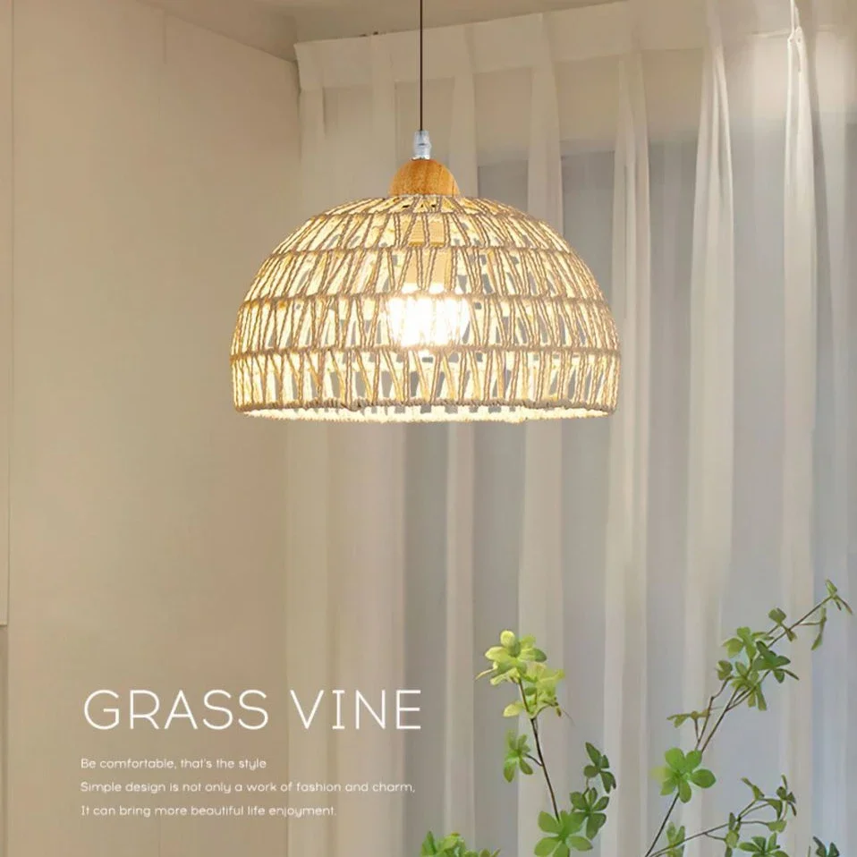 New Aesthetic Pendant Lamp Creative Bamboo Rattan Light Chandelier Light Ceiling Simple Pendant Light Tea House Cafe Restaurant