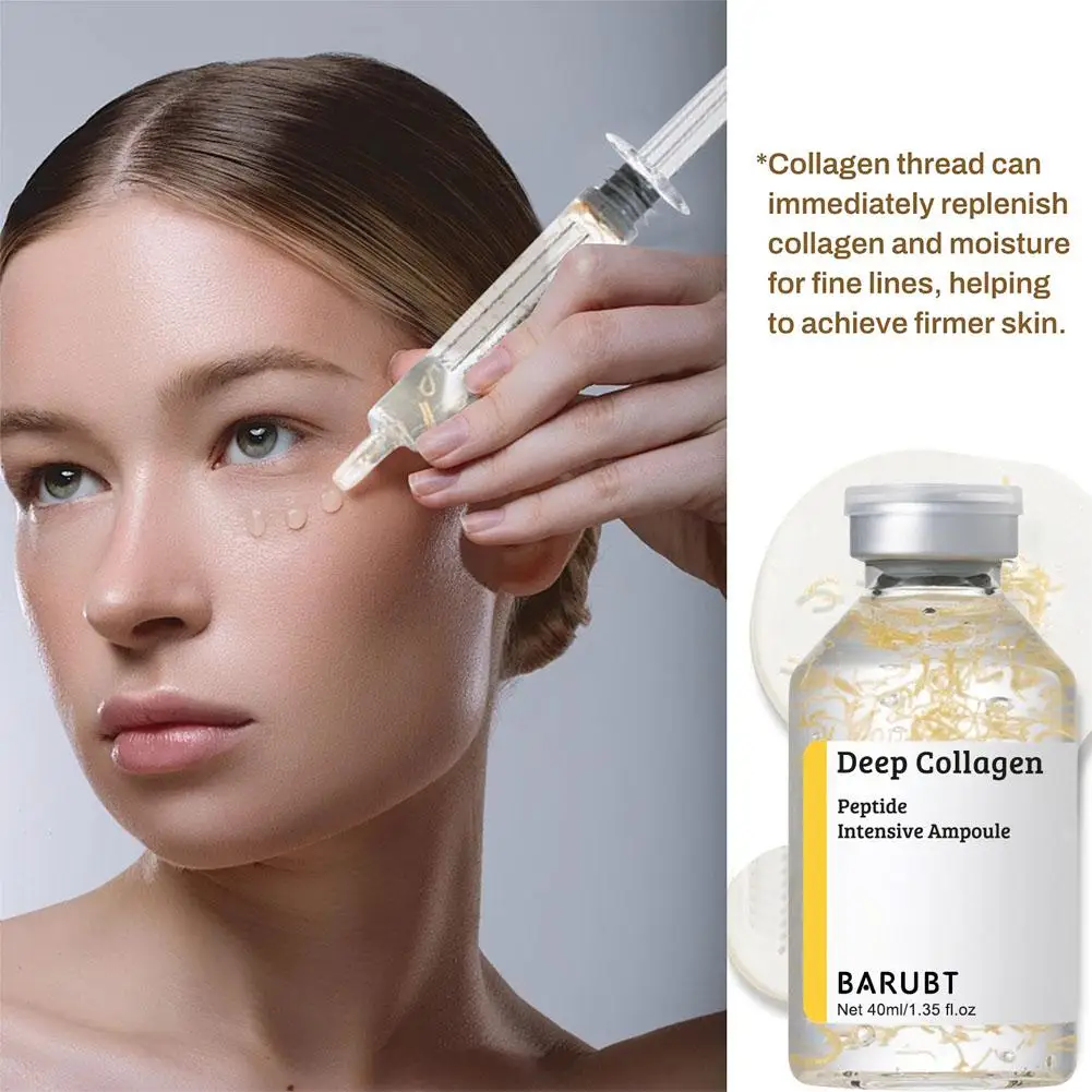 Tiefenwirksame Kollagen-Peptid Intensiv-Ampulle für intensive Hydratation, Hautstraffung, Aufhellung und Feuchtigkeitspflege für das Gesicht 40ml – Detail 5