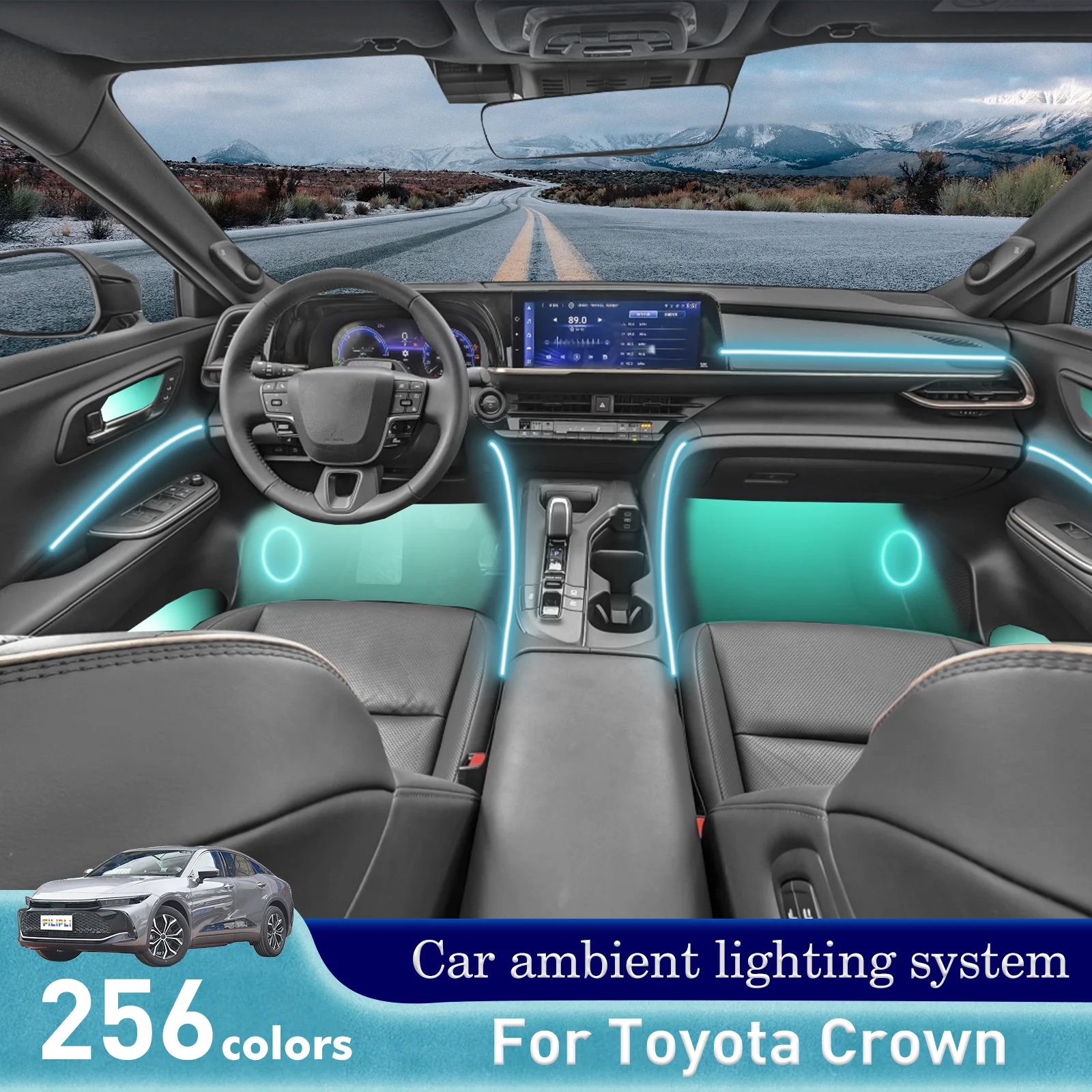 

Для Toyota Crown SportCross салон автомобиля декоративный окружающий свет RGB 64-цветный светодиодный умный пульт дистанционного управления энергосберегающий эффективный
