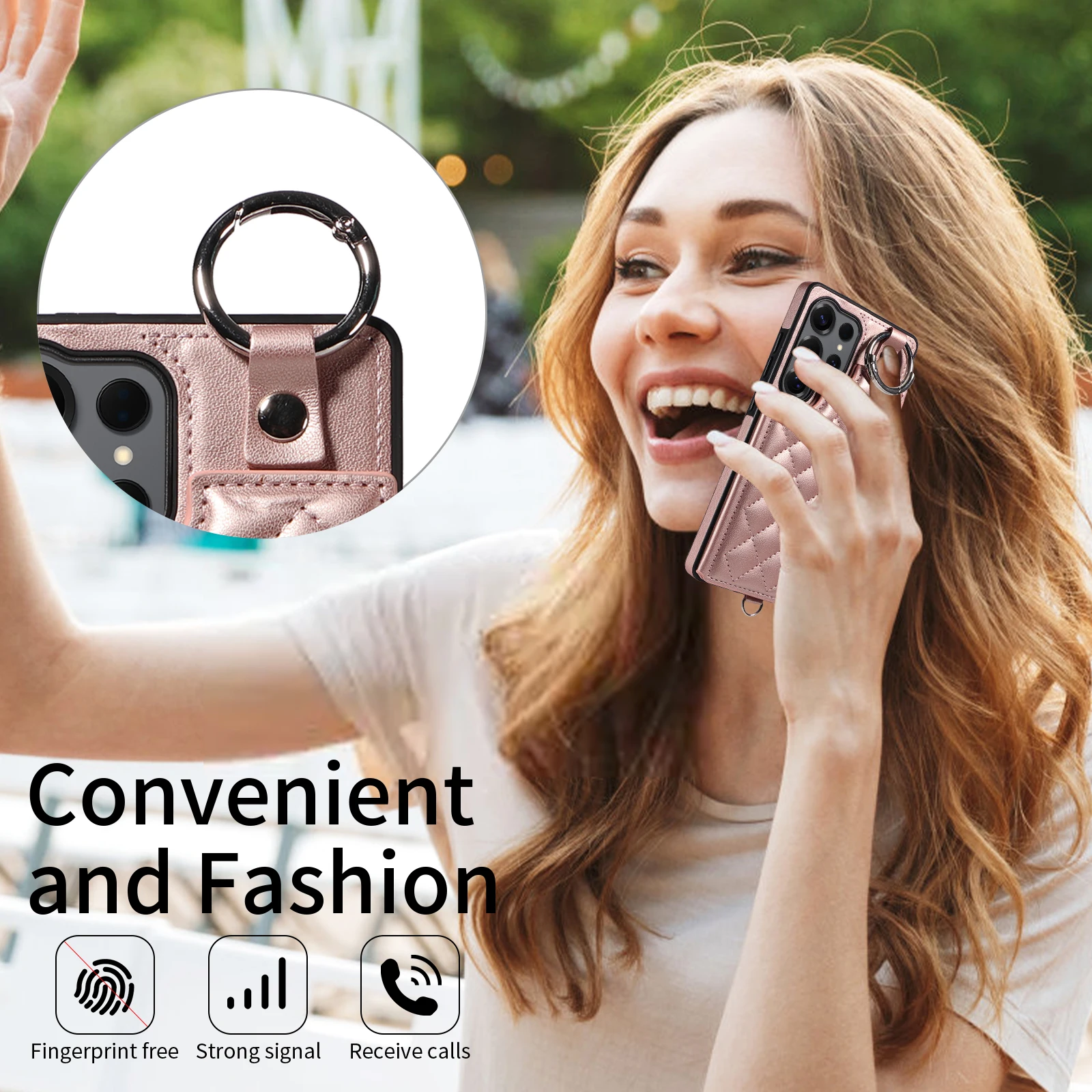 Luxury Ring Leather Wallet Card Slot Phone Case for Samsung Galaxy S24 Ultra S23 Plus S22 S21 FE Flip Purse Holder Cover Coque