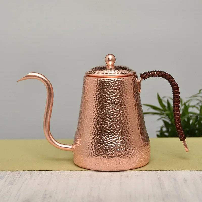 

Handmade Copper Kettle for Pour Over Coffee/Tea, Perfect Gooseneck Drip Coffee Pot 500ML