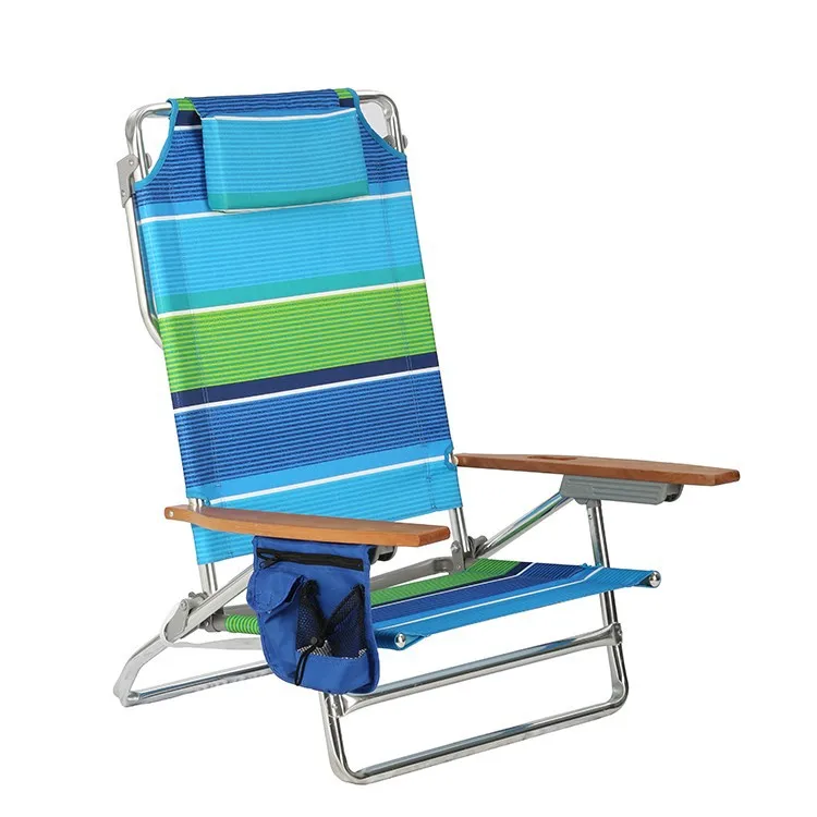 Wholesale Custom Logo Lightweight Outdoor Foldable Portable Metal Reclining Aluminum Beach Folding Camping Chairs