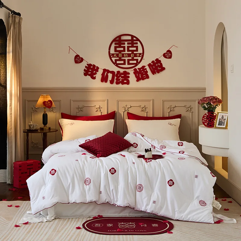 

Customizable led luxury high-end wedding dowry mother and child quilt thickened cotton winter spring and autumn quilt core