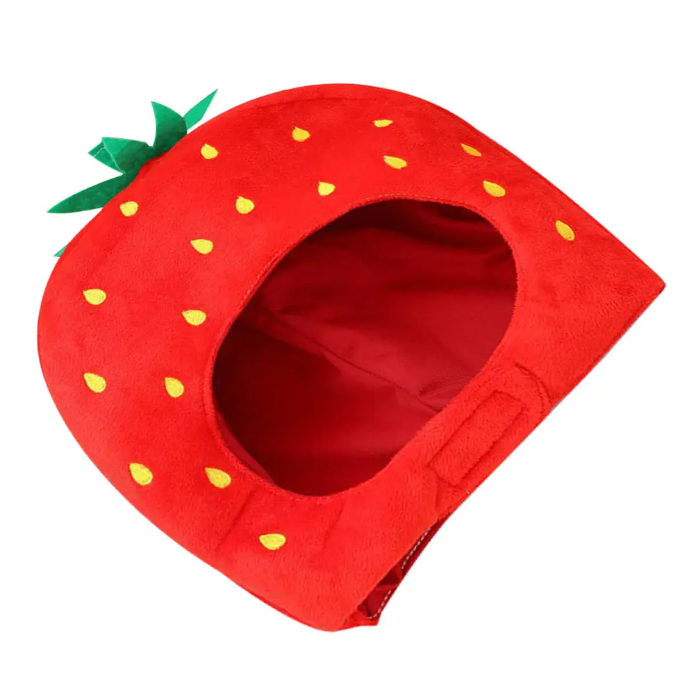 Cute Strawberry Headwear Stylish Comfortable Costume Hat for Photography Parties Easter Halloween Festive Events Cosplay