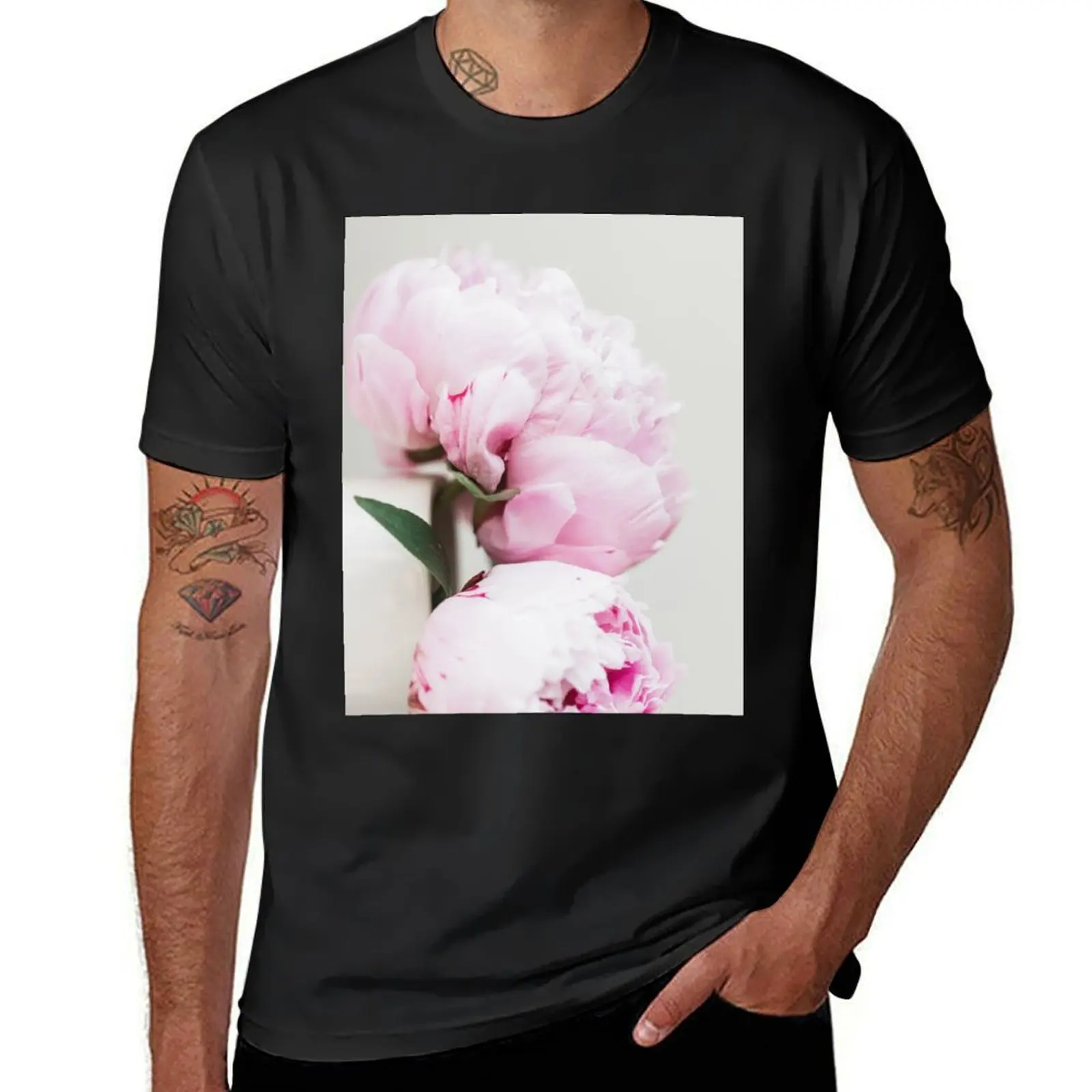 Flowers print, Scandinavian, Peony, Fashion print, Scandinavian art, Modern art, Wall art, Print, Minimalistic, Modern T-Shirt