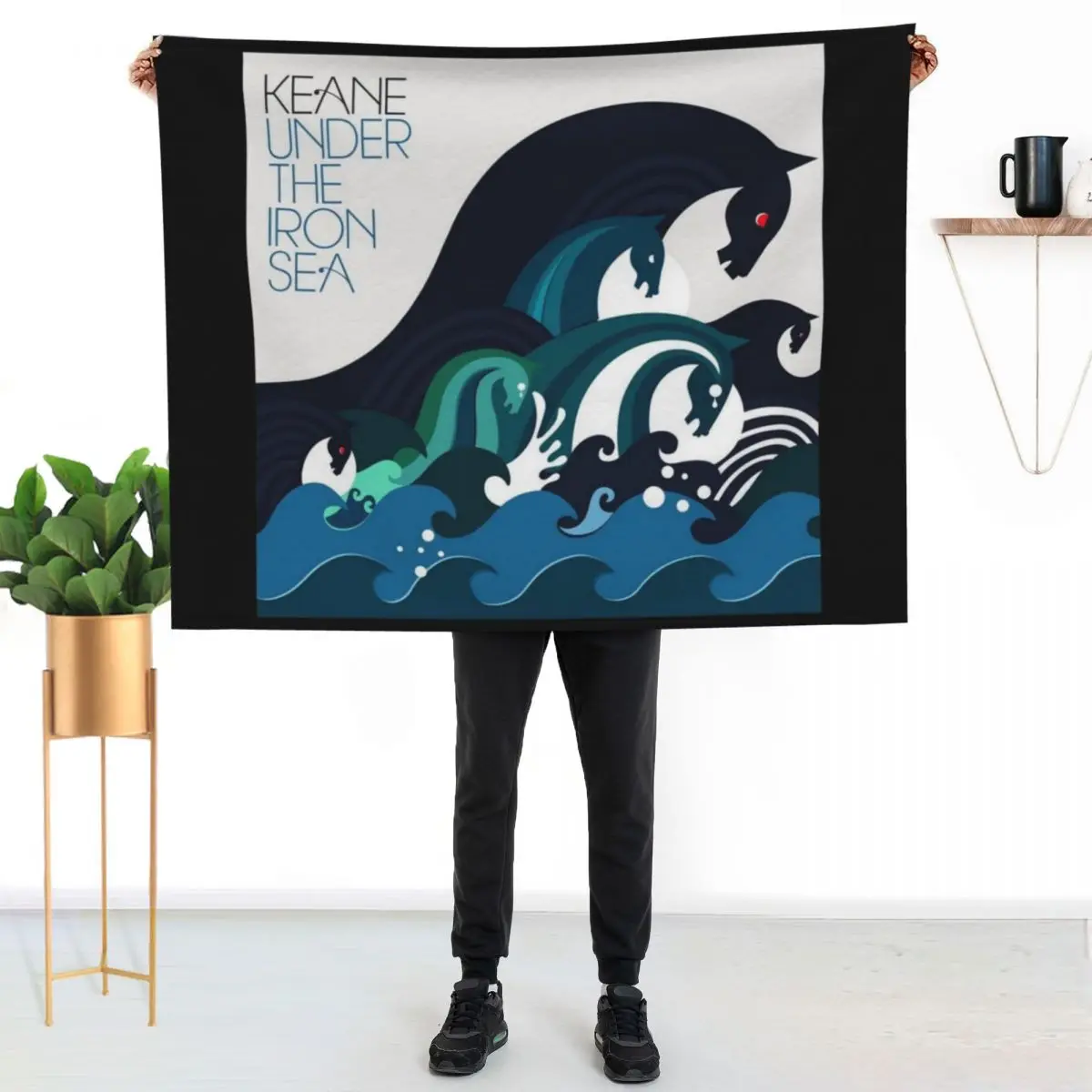 Under the iron sea Throw Blanket Giant Sofa Soft Beds Retros for sofa manga Picnic Blankets