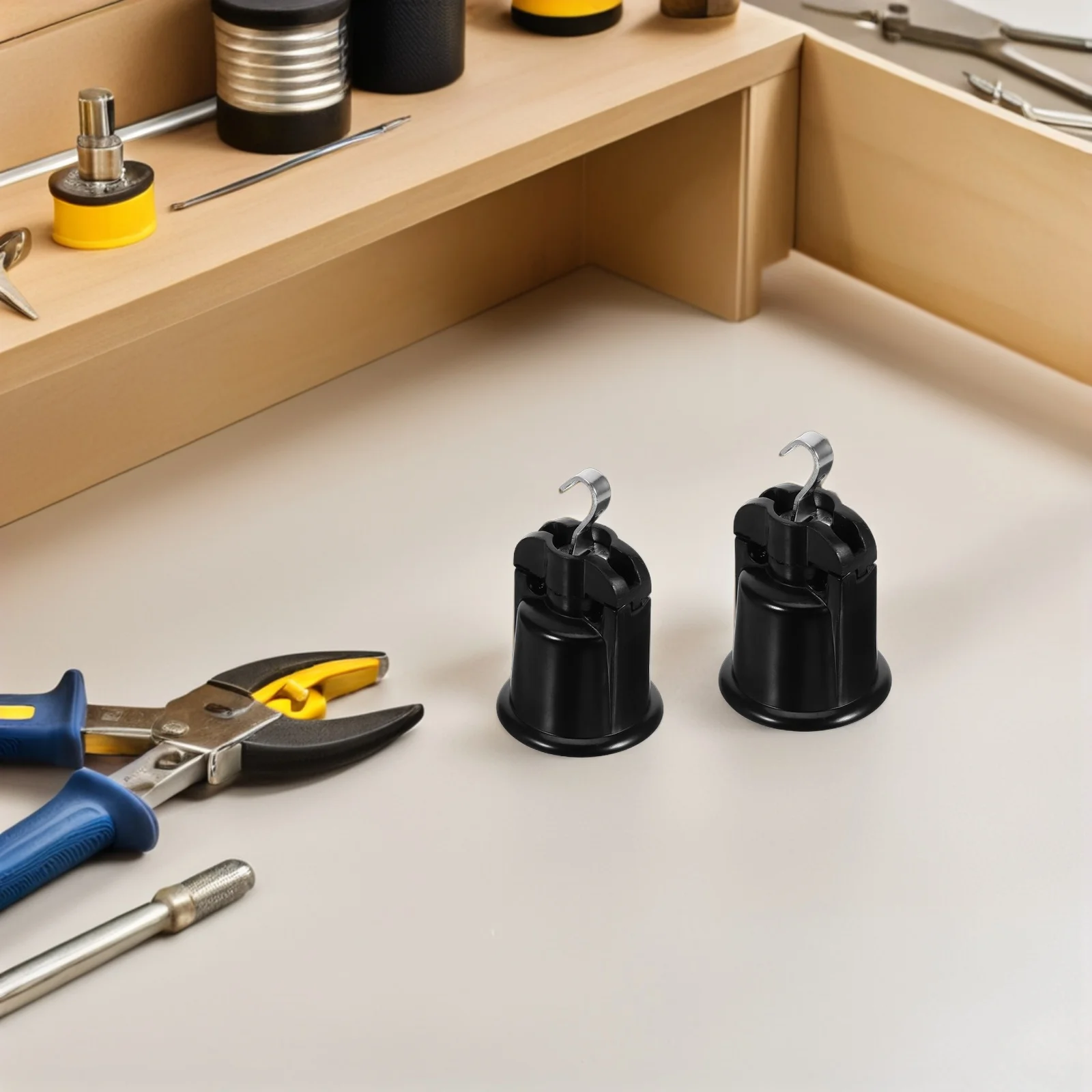 2 قطعة E26 معلقة مقبس الإضاءة مادة الباكليت شجرة عيد الميلاد مصباح حامل عطلة ضوء لمبة حامل للزينة