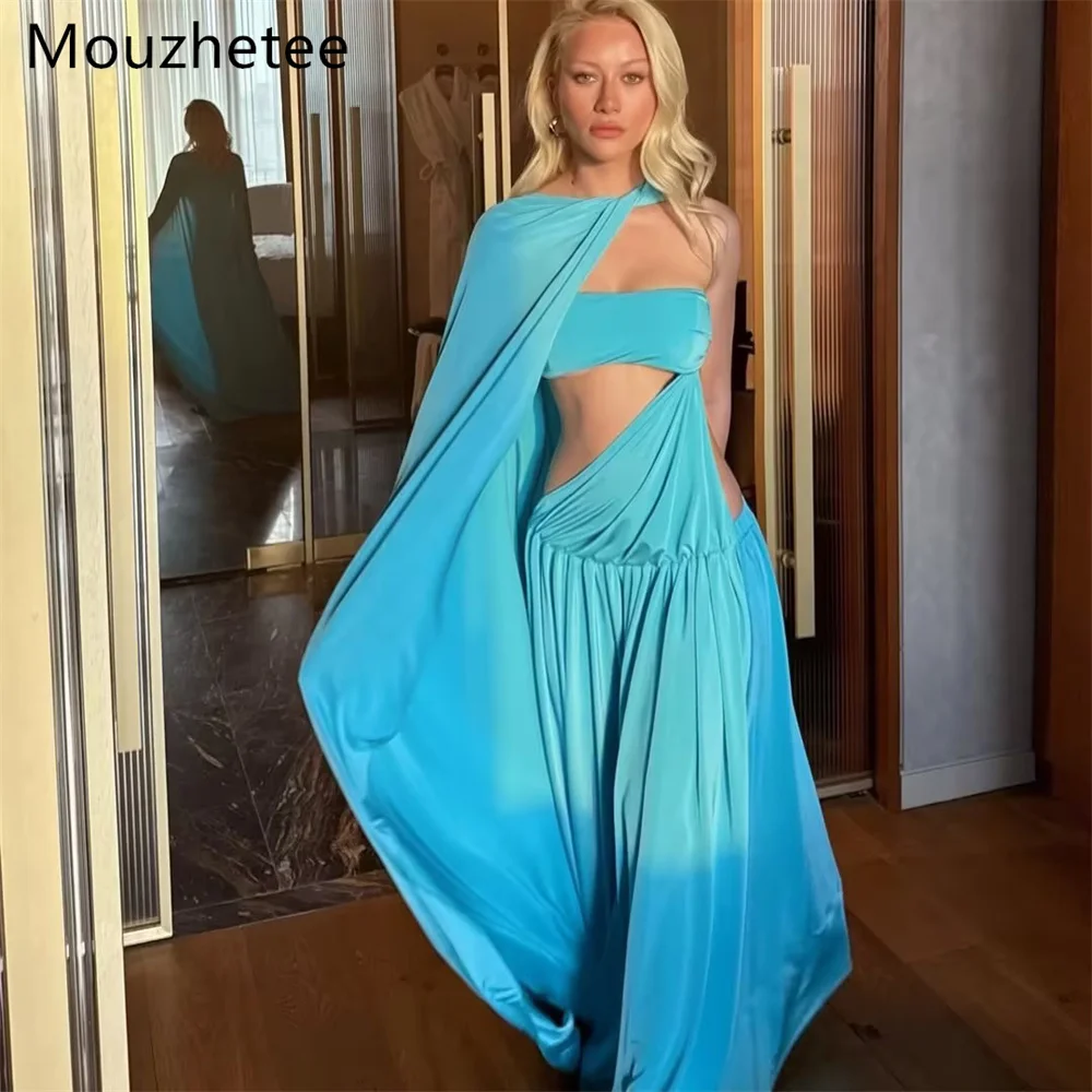 

Mouzhetee Simple A-Line Strapless Sleeveless Evening Dresses Formal Party Gowns for Women Elegant Prom Gown Customized 2026