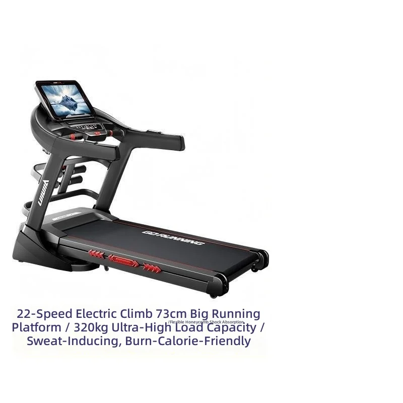

Electric Treadmill, 22 Incline Levels, 73CM Wide Running Belt, Quiet Shock Absorption, Bluetooth Music, Home Fitness Equipment