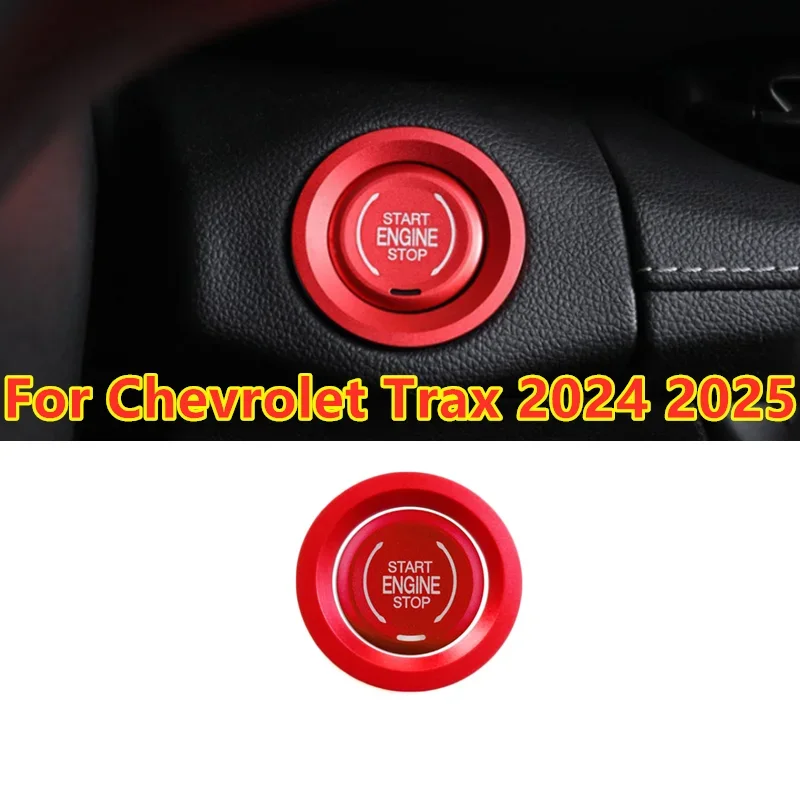 For Chevrolet Trax 2024 2025 Red Aluminum Engine Start Stop Switch Button Cover