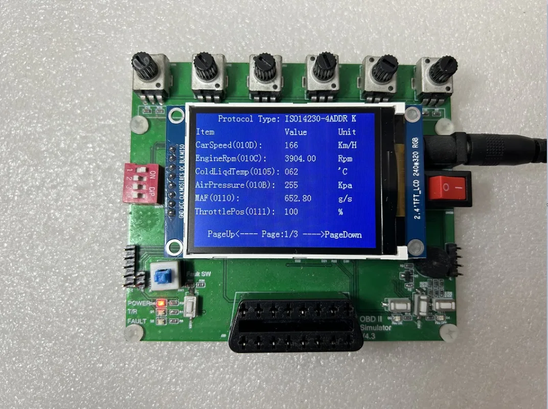 Vehicle OBD Simulator ECU J1939 Simulator ELM327 Testing and Development