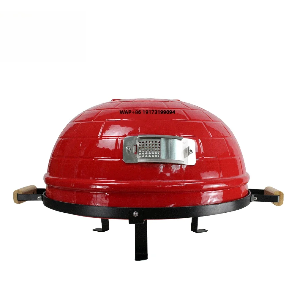 21inch Outdoor Charcoal Forno a Legna Commercial Ceramic Wood Fired Pizza Oven with Thermometer