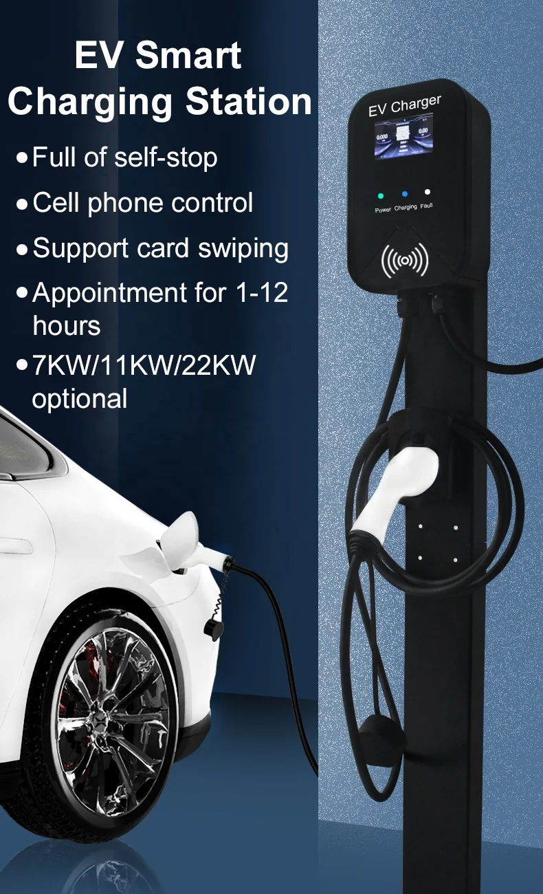 Коммуникационное электрическое зарядное устройство 11 кВт 16a Type 2 EVSE портативная настенная зарядная станция