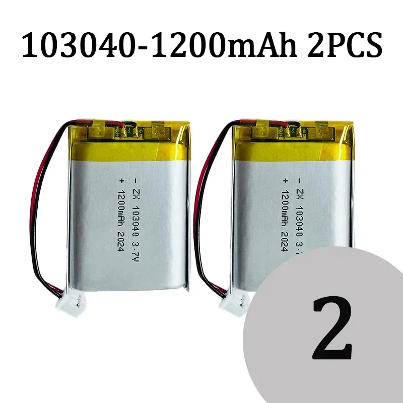 Polymer Lithium Rechargeable Battery 1200mAh 103040 3.7V for GPS Navigator MP5 Bluetooth Headset PS4 Walkie-talkie Electric Toys