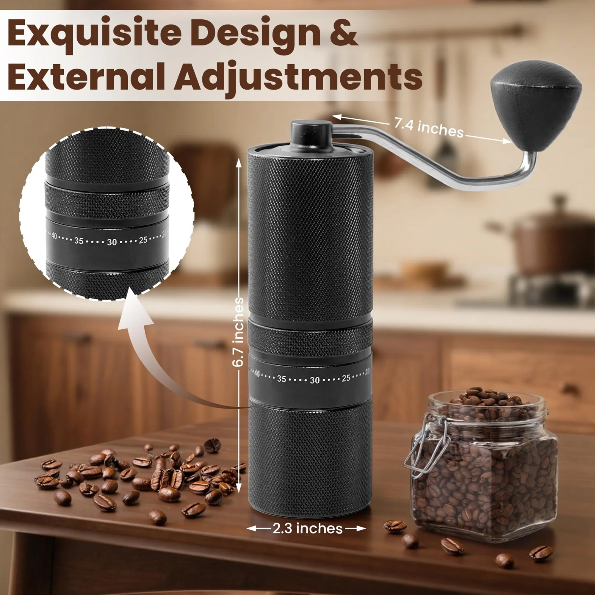 Portable Hand Coffee Bean Grin - огляд і ціна Burr Hand Grinder