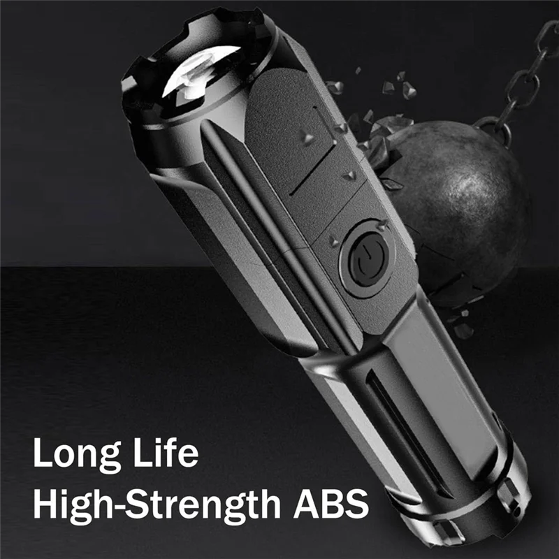CYCLI-Peachloft Flashlight,Powerful LED Flashlight Rechargeable Zoomable Torch, High Lumens Super Bright,For Home Camping