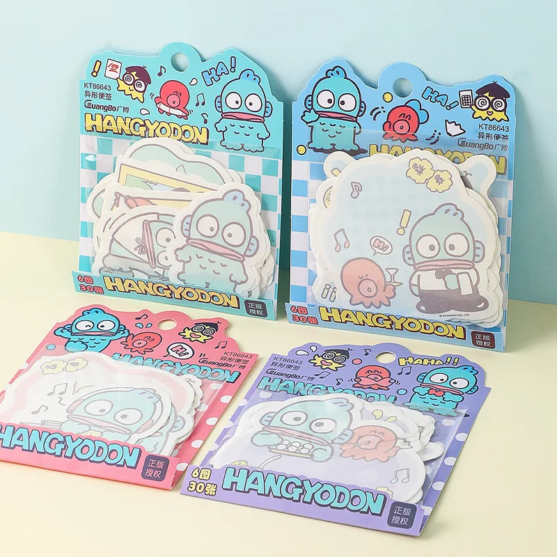 12pack/lot Kawaii Sanrio Hangyodon Memo Pad Sticky Notes Creative Notepad Stationery Planner Post Office School Supplies