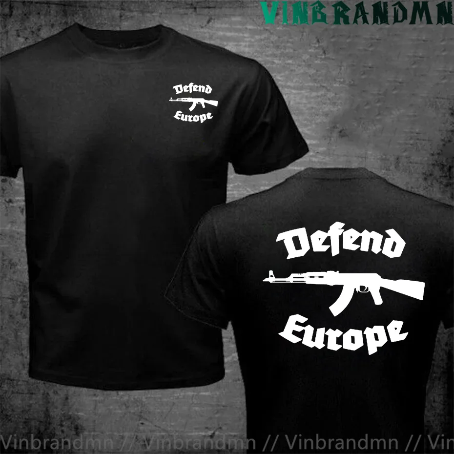 Camisetas de defensa europea, camisetas con estampado de Immigrante Islam, diseño personalizado AK 47 AK47, camisetas geniales para hombres y mujeres, Camiseta de talla grande