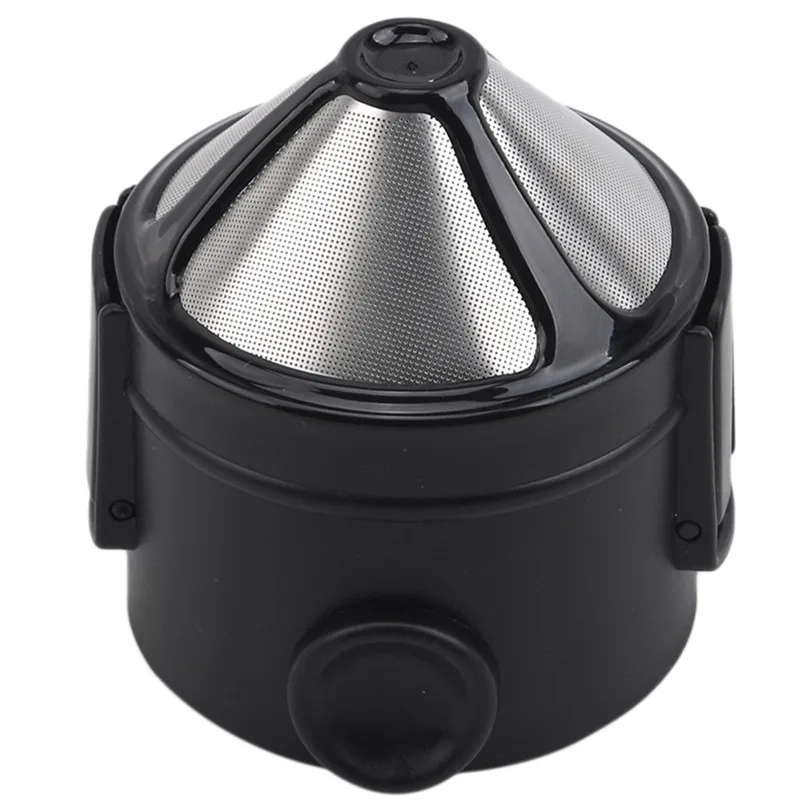 Filtro de café de acero inoxidable, embudo portátil de goteo, Infusor de té reutilizable, práctico, producto para el hogar