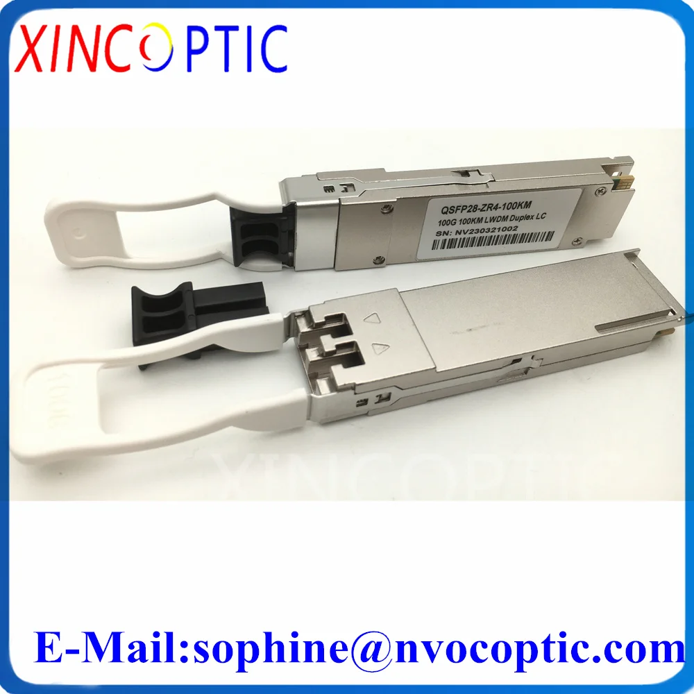 

100G 100KM QSFP28 ZR4 Transceiver Hot Pluggable High Performance QSFP28-100G-100KM LC 1295~1304nm with EML+SOA+PIN Laser