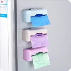 Trash Bags Storage Box Garbage Bag Dispenser for Kitchen Bathroom Wall Mounted Grocery Bag Holder Kitchen Plastic Bags Container