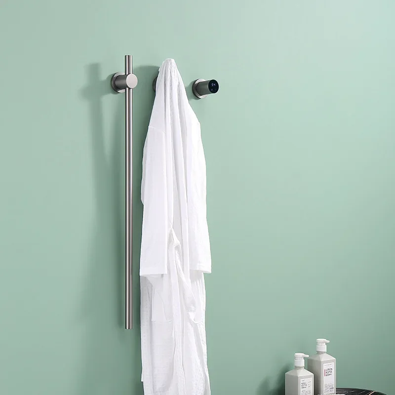 New concealed vertical rod electric towel rack heating and drying intelligent timing towel rack