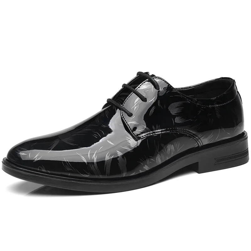 Zapatos oxford italianos para hombre, calzado de charol de lujo para boda, zapatos de vestir con punta estrecha, derbies clásicos de talla grande 38-47, novedad