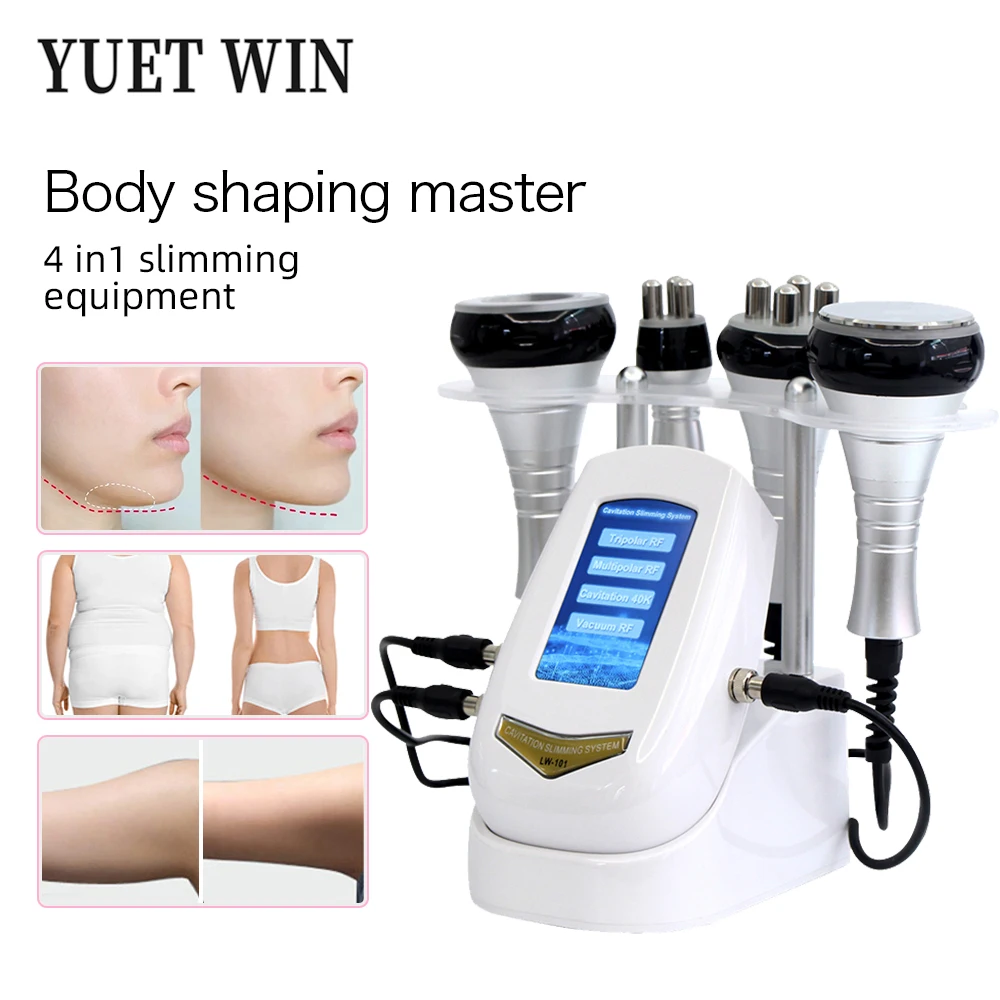

YUET WIN 40K кавитационный аппарат для похудения, антицеллюлитный вакуумный массаж, устройство для подтяжки кожи лица и тела, лифтинг-устройство 4 в 1