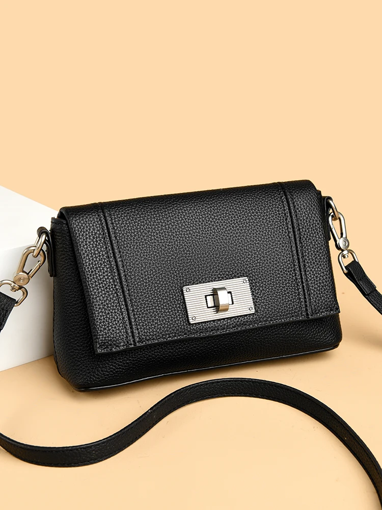 

Модная повседневная сумка через плечо из натуральной кожи, женская сумка с откидной крышкой, универсальная сумка для поездок на работу