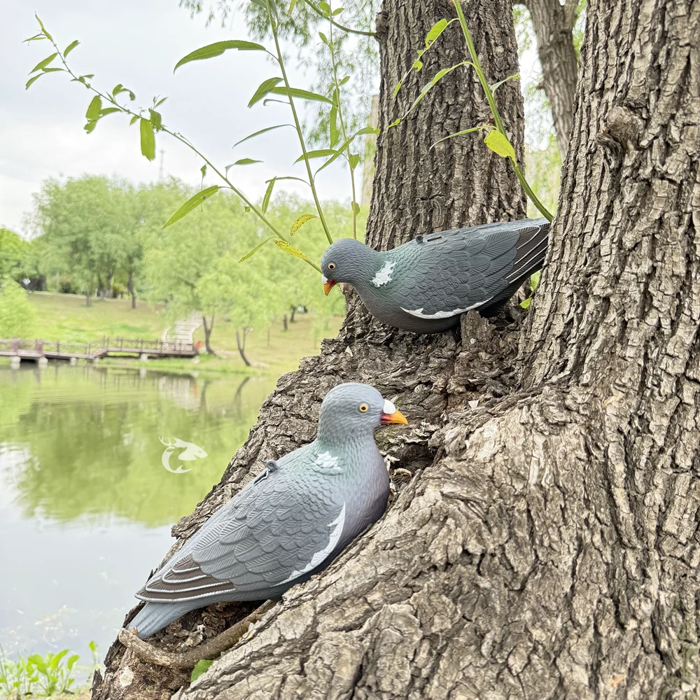 

Realistic Pigeon Decoy With Ground Stak Full Body Pigeon Bait Hunting Attracting Ornament Outdoor Garden Lawn Decoration,