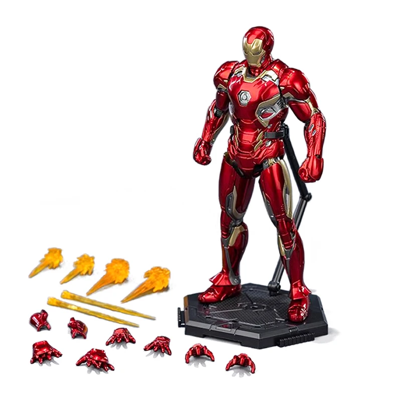 Kit de Modelo Genuine Fondjoy Iron Man MK45, Infinity Saga, Ironman Mark 45 Mark 46, Brinquedos Articulados em ABS para Crianças, Presente de Aniversário