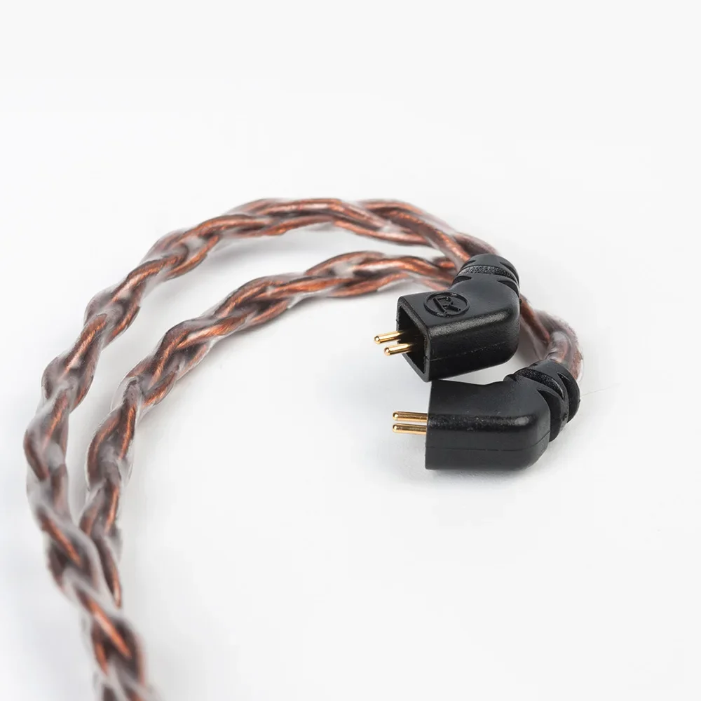 KBEAR 8 Core Oxygen-free Copper Earphone Cable 2.5/3.5/4.4MM MMCX/2PIN/QDC Headphone Connector For KZ Earbuds BL-03 Headset IEM