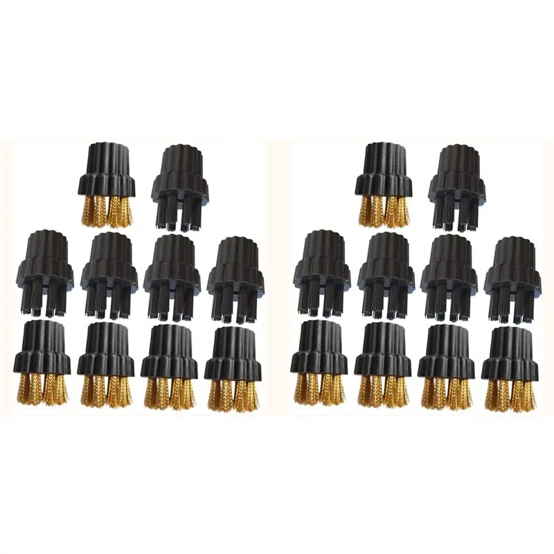 

LLCS-20PCS Steam Mop Brush Heads Brass Brush Heads Replacement Parts Steamer Cleaning Brush Heads Accessories