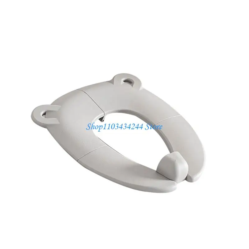 مقعد تدريب المرحاض القابل للطي للأطفال، مضاد للانزلاق من الأسفل، سهل التخزين، محمول للأطفال للسفر، وسادة مقعد للحمامات العامة