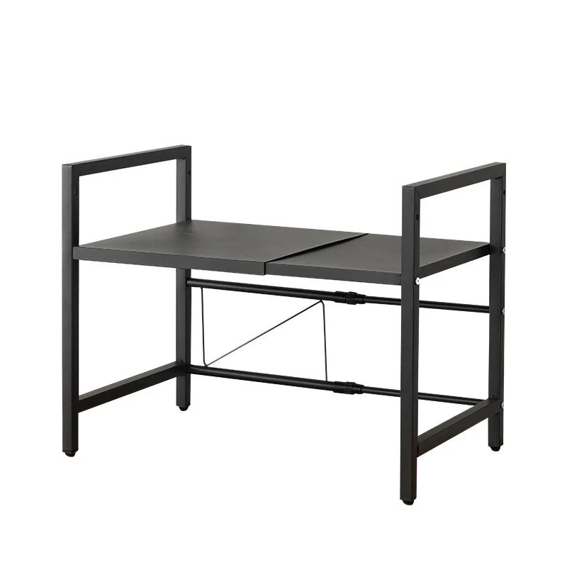 Heavy Duty Carbon Steel Kitchen Organizer Countertop Utensil Holder & Pot Rack, Space Saving Storage Rack for Cabinet & Cookware