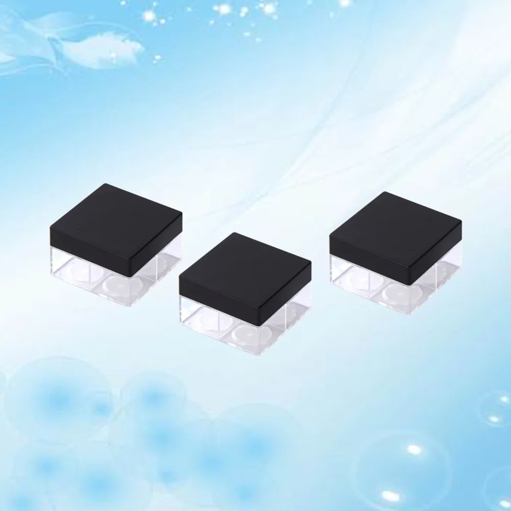 3 قطعة صندوق بودرة سائبة بأربعة شبكات، حاوية مكياج محمولة، حقيبة تخزين مستحضرات التجميل للسفر، تصميم مانع للتسرب، صندوق بودرة فضفاض