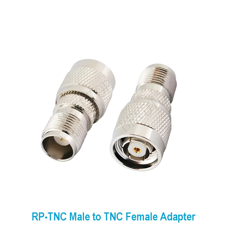 10PCS TNC To TNC Male Plug&Female Jack Straight Connector RP-TNC To TNC Male Female Coaxial RF Adapter  Nickel Plated