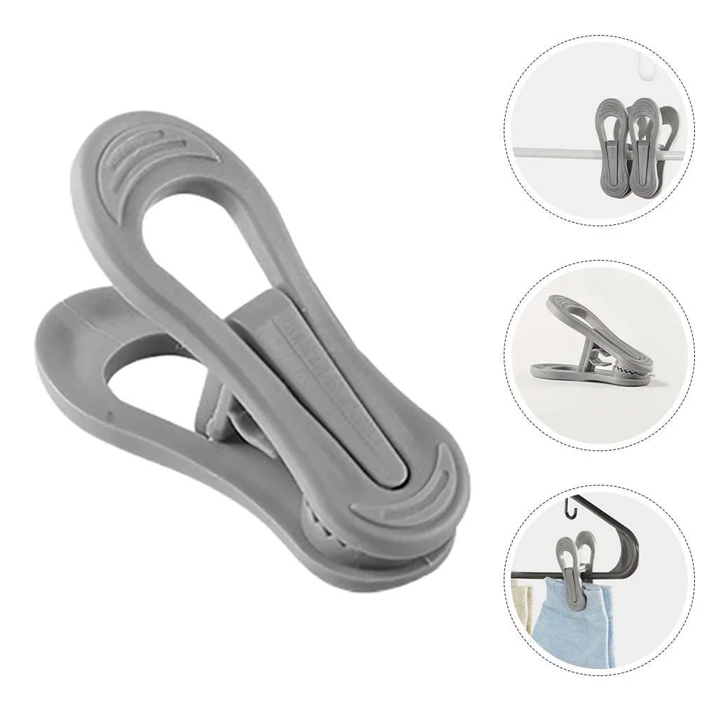 

30 pcs Plastic Clothes Pins Heavy Duty Large Laundry Hanger Clips Wind-Proof For Quilts Bed Sheets Grey