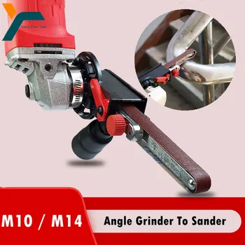 Sander Sanding Belt Adapter M10/M14 Thread Sander Polisher Converter Metal Wood Abrasive Tool for 100/115/125 Angle Grinder