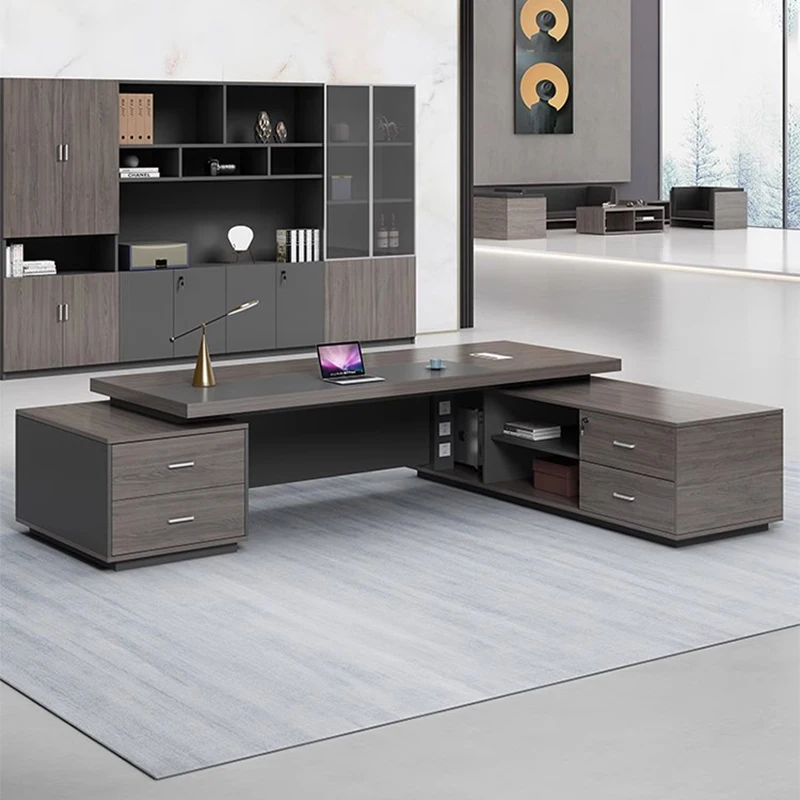 

Office Furniture President's Boss Simple Modern Class Supervisor Manager Desk and Chair Combination Set