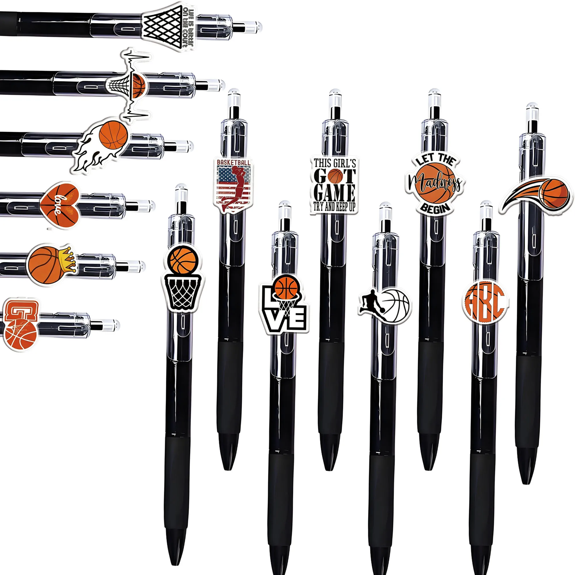 

Набор из 14 шариковых ручек с баскетбольной тематикой: креативные ручки серии «Баскетбол» для студентов, подарок, канцелярские принадлежности для письма