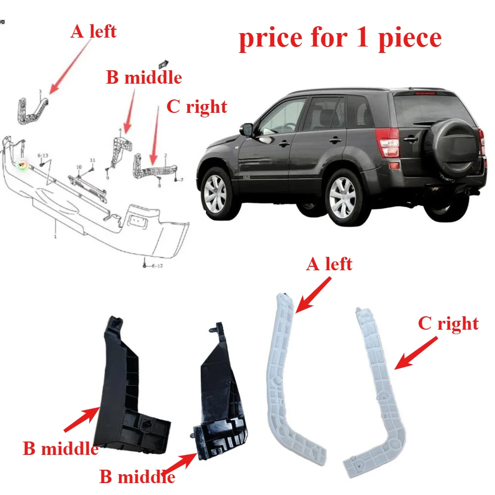 

1 Piece Choose Left or Right Rear Bumper Support for Grand Vitara 2011 Rear Bumper Bracket Accessories 71830-65J00