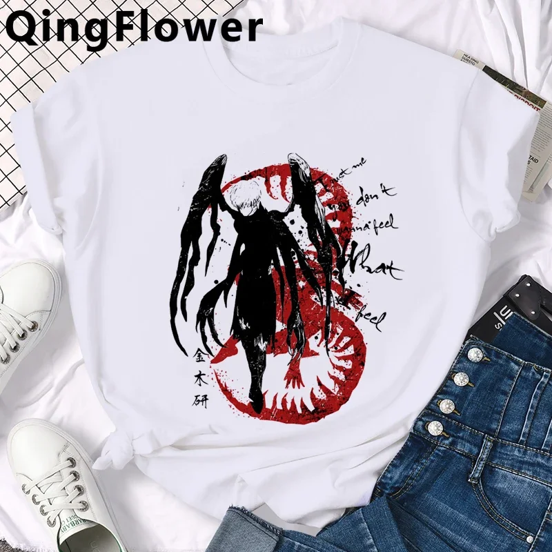 Japanese Anime Kaneki Ken Tokyo Ghoul T Shirt Men Cool Manga Graphic Summer T-shirt Casual Grunge Tshirt Streetwear Top Tee Male