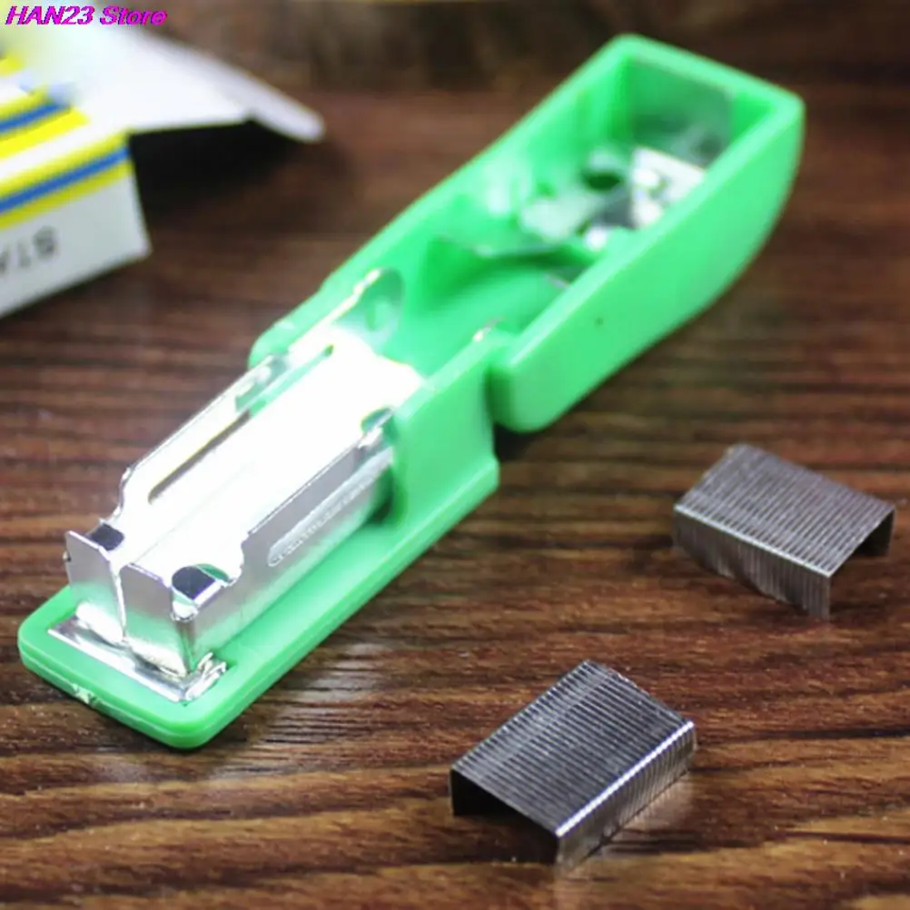 Hot sale Mini Corchetera Binder Mini Stapler Set Kawaii Stapler Stationary with 50pcs Staples Plastic