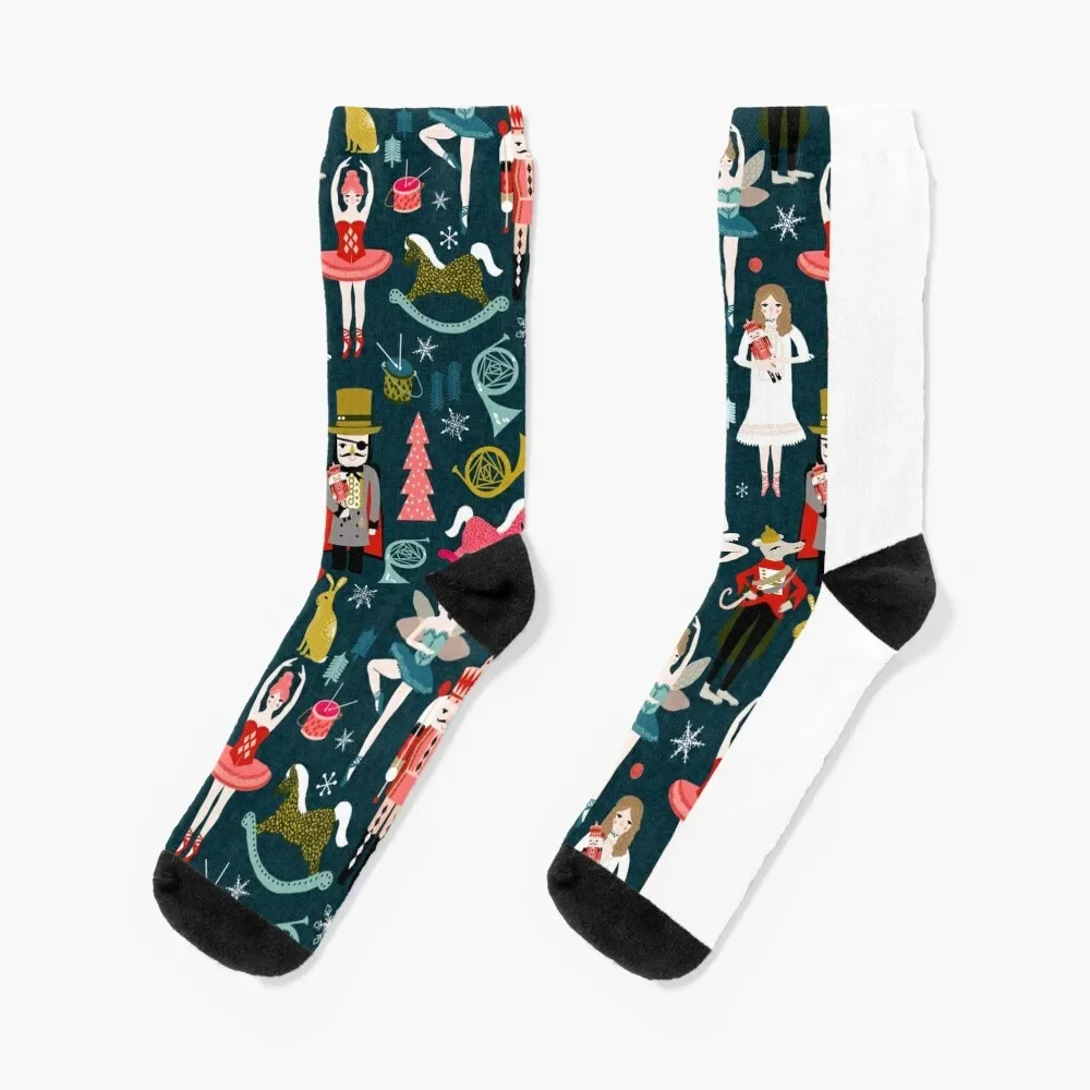 

Nutcracker Ballet by Andrea Lauren Socks New year's with print new year gym Ladies Socks Men's