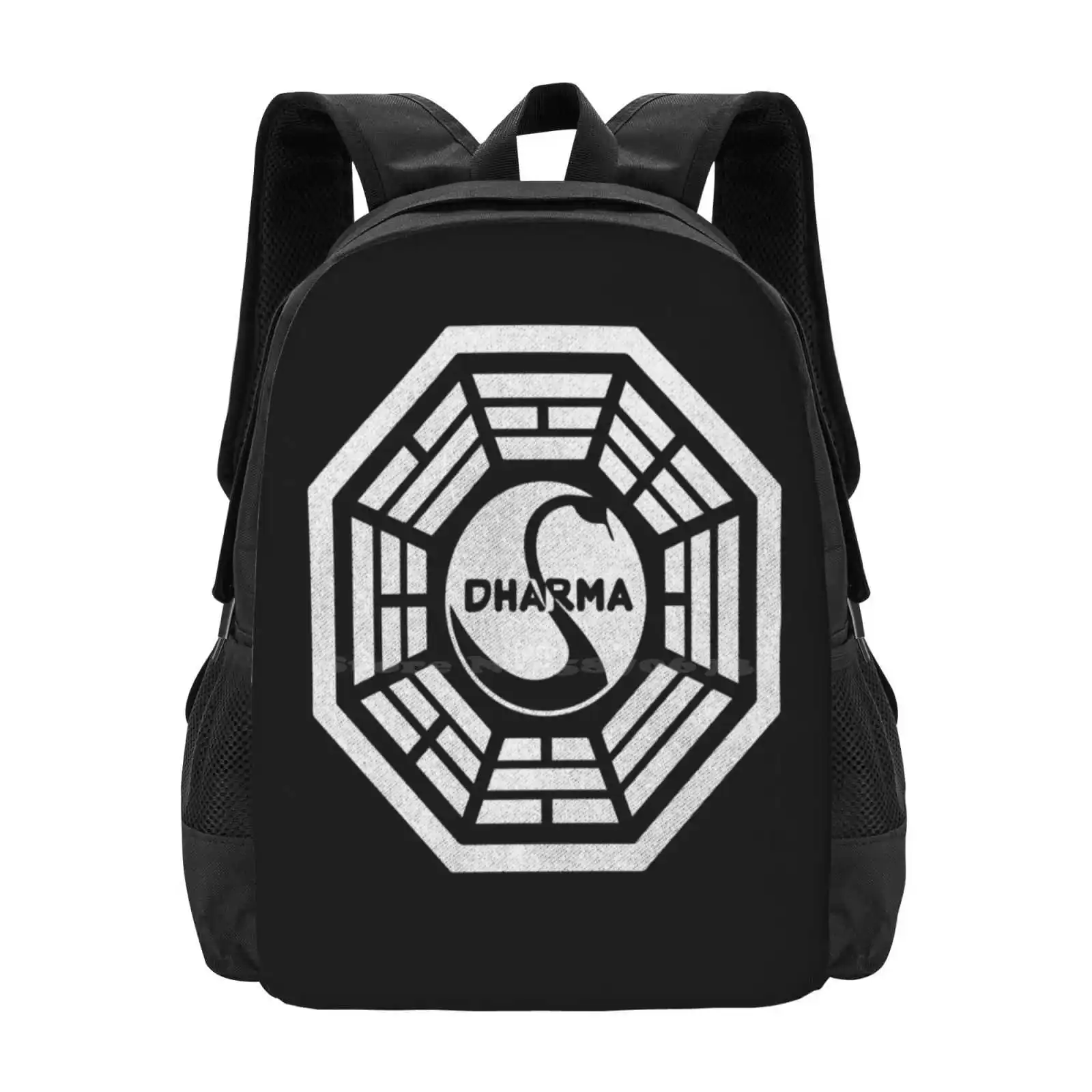 Dharma Initiative Pattern Design Laptop Travel School Bags Dharma Lost Tv Shows Oceanic Sci Fi Fanboy Jacob Grunge Classics