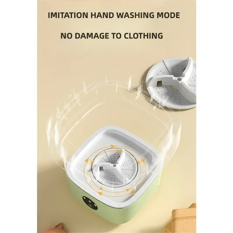 GRINCHAT Portable Washing Machine Mini Washer 11L Upgraded Large Capacity Foldable Washer Deep Cleaning of Underwear